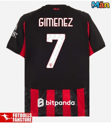 AC Milan Santiago Gimenez #7 Hemmatröja 2025-26 Kortärmad